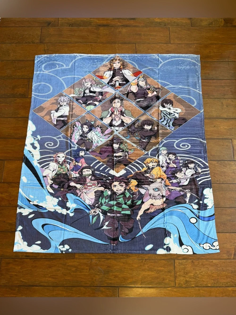 Demon slayer anime fleece throw blanket 50x60” New